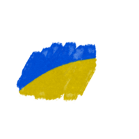 brushstroke ukrainian flag png