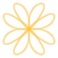 Abstract Line Yellow Flower png