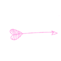 Hand drawn valentines arrow png