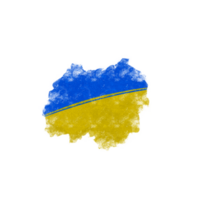 coup de pinceau ukrainien drapeau png