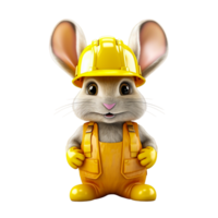 ai généré super mignonne bébé rat dans 3d dessin animé style png