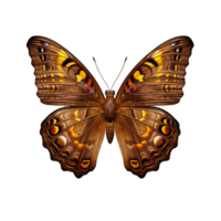 ai generado mariposa 2d dibujos animados ilustración en transparente antecedentes png