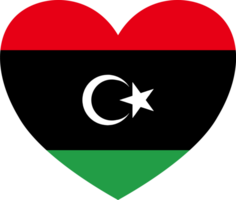 Libyen Flagge im Herz gestalten png