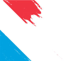 Luxembourg flag with brush paint textured png