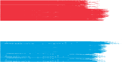 Luxembourg flag with brush paint textured png