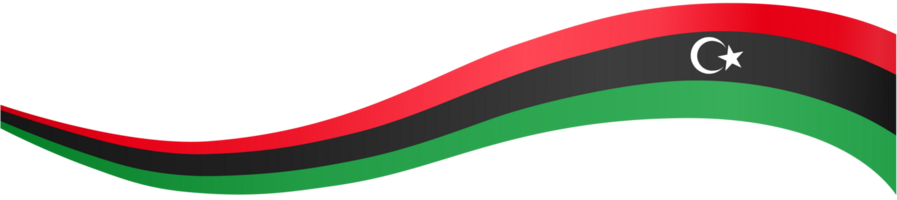 Libyen Flagge Welle png