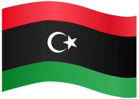 Libyen Flagge Welle png