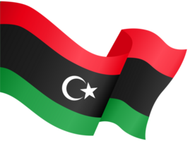 Líbia bandeira onda png