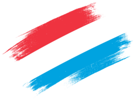 Luxembourg flag with brush paint textured png