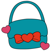 The illustration of a handbag png