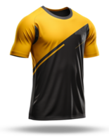 AI generated sports t-shirt mockup design template with front view isolated on transparent background, generative ai png