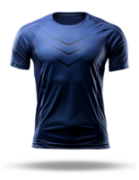 AI generated sports t-shirt mockup design template with front view isolated on transparent background, generative ai png