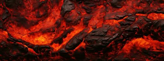 AI generated Vivid lava texture in eruption. AI generative. photo