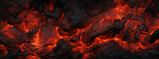 AI generated Vivid lava texture in eruption. AI generative. photo