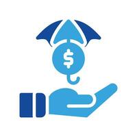 umbrella icon glyph style. Business and finance icons vector