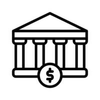 banco icono o logo ilustración contorno estilo. íconos comercio electrónico vector
