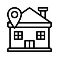 location home icon or logo illustration outline style. Icons ecommerce. vector