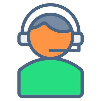 apoyo, ayuda, Servicio icono o logo ilustración estilo. íconos comercio electrónico vector