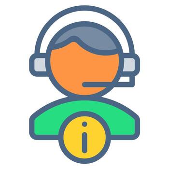 apoyo, ayuda, Servicio icono o logo ilustración estilo. íconos comercio electrónico vector