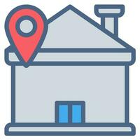 location home icon or logo illustration style. Icons ecommerce. vector