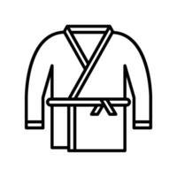 bathrobe icon vector or logo illustration outline black color style