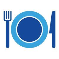 restaurant icon vector or logo illustration glyph color style