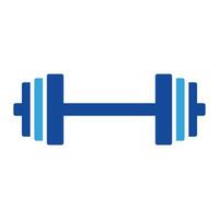 Dumbbell icon vector or logo illustration glyph color style