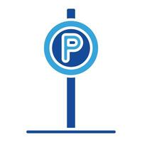 parking icon vector or logo illustration glyph color style