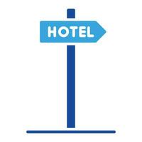 hotel icono vector o logo ilustración glifo color estilo