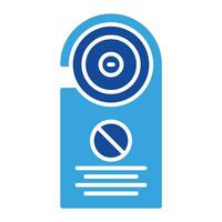 Do not disturb icon vector or logo illustration glyph color style