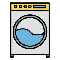 laundry machine icon filled color vector