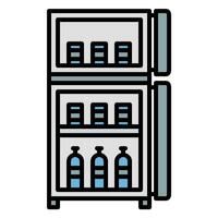 minibar icon vector or logo illustration outline black color style