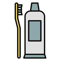 toothbrush icon vector or logo illustration outline black color style