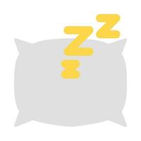 dormir icono vector o logo ilustración plano color estilo