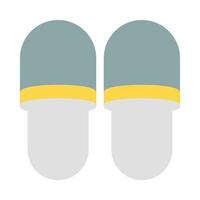 slippers icon vector or logo illustration flat color style