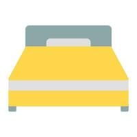 bed icon vector or logo illustration flat color style