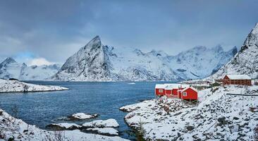 Hamnoy fishing village on Lofoten Islands, Norway photo