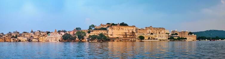 Udaipur City Palace on sunset view. Udaipur, India photo