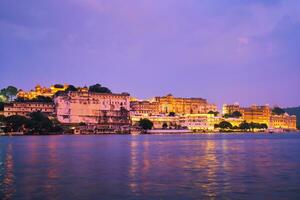 Udaipur City Palace in the evening view. Udaipur, India photo