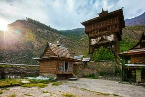 sangla fuerte hindú templo. sangla, himachal pradesh, India. foto