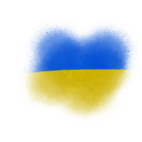 brushstroke ukrainian flag png