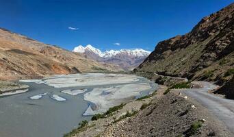 Rural road in Himalayas photo