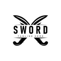 espada arma inspiración silueta diseño ilustración sencillo minimalista espada logo modelo vector