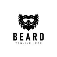barba logo diseño silueta vector barbería ilustración de los hombres apariencia sencillo modelo