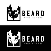 barba logo diseño silueta vector barbería ilustración de los hombres apariencia sencillo modelo
