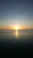 Aerial View of Sunset on the Ocean photo