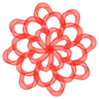 Abstract Line Red Flower png