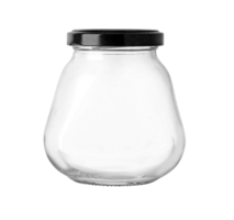 Small empty glass jar png