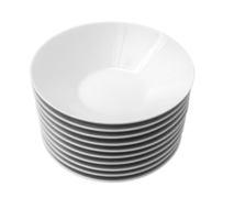 une empiler de blanc assiettes png