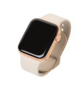 Apple Iwatch with beige strap png